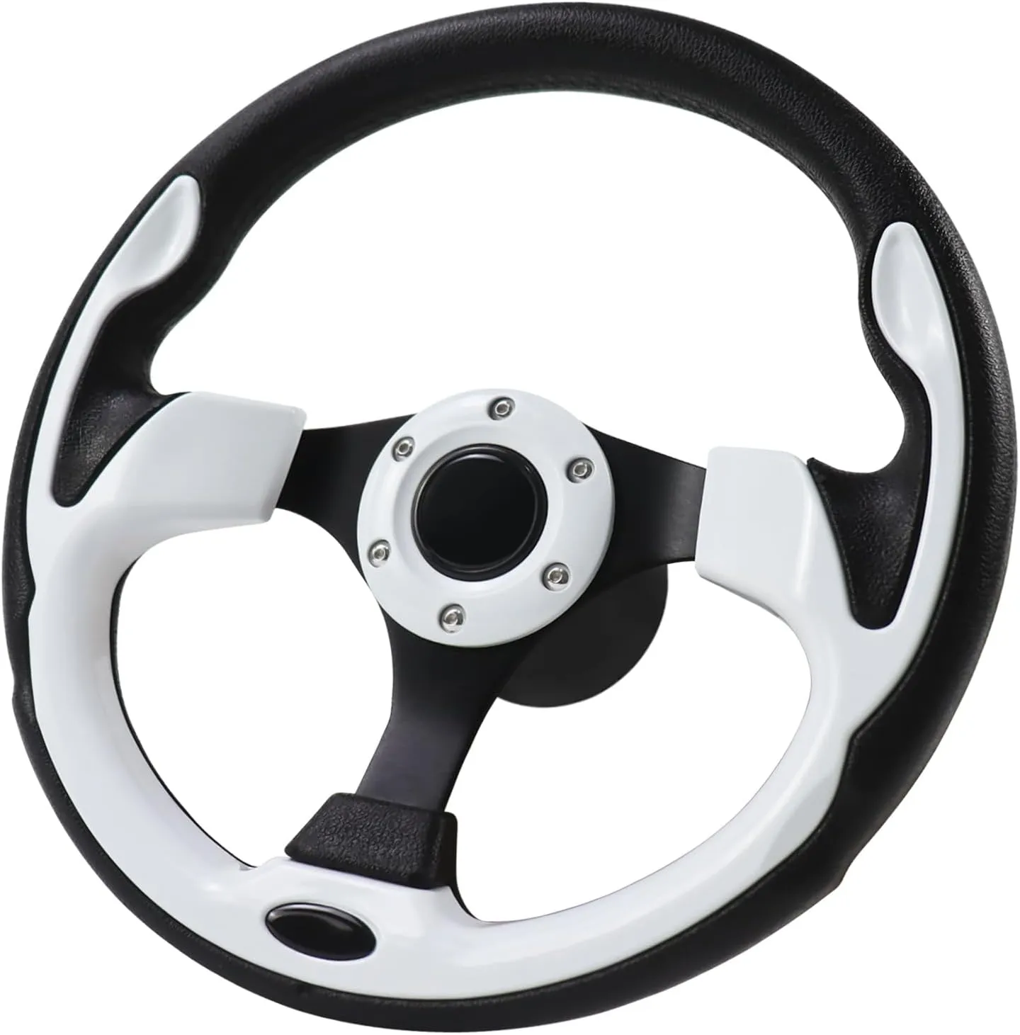 12.5 Inch Boat Steering Wheel with 3/4 Axle Marine Steering Wheel Adapter, Anti-Slip Steering Wheel for Boats, Yachts, Pontoon Boats