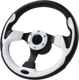 12.5 Inch Boat Steering Wheel with 3/4 Axle Marine Steering Wheel Adapter, Anti-Slip Steering Wheel for Boats, Yachts, Pontoon Boats