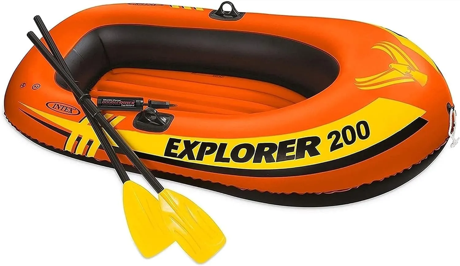 2-Person Rubber Boat Set for Adults - Inflatable Fishing Boat with Oars, Pump, Lake, Pool Water Drift Raft 3-Pack