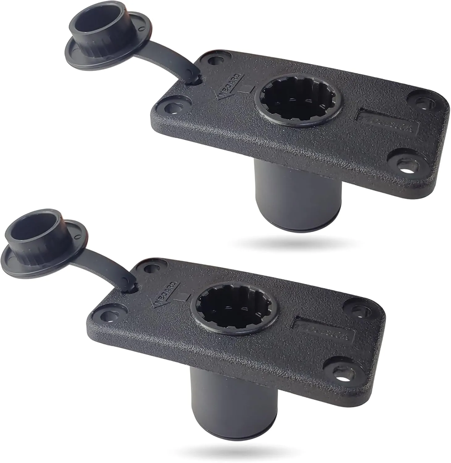 #2001 Flush Mounting Bracket with Rain Cap & Bottom Seal, No Exposed Hardware Compatible with Standard Rod Holders