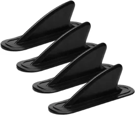 4pcs Small Fish Fin Small Tail Fin Surfboard Surfing Replacement Paddleboard Stabilizers for Fiberglass Plus Paddle Board Fin Paddle Water Divider Water Stabilizer Black