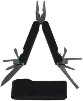 9-in-1 Multitool Plier, Stainless Steel Pocket Tool with Safety Locking System for Outdoor, Camping, Fishing, and Hunting