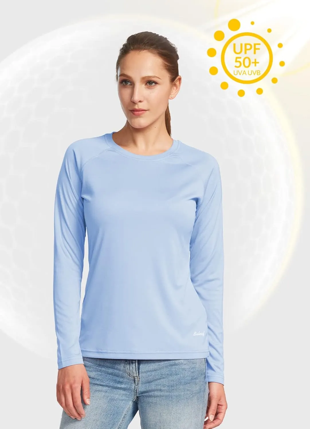 baleaf Women's UPF 50  Sun Shirts Long Sleeve UV Protection Rash Guard Lightweight Quick Dry SPF Hiking Tops Outdoor