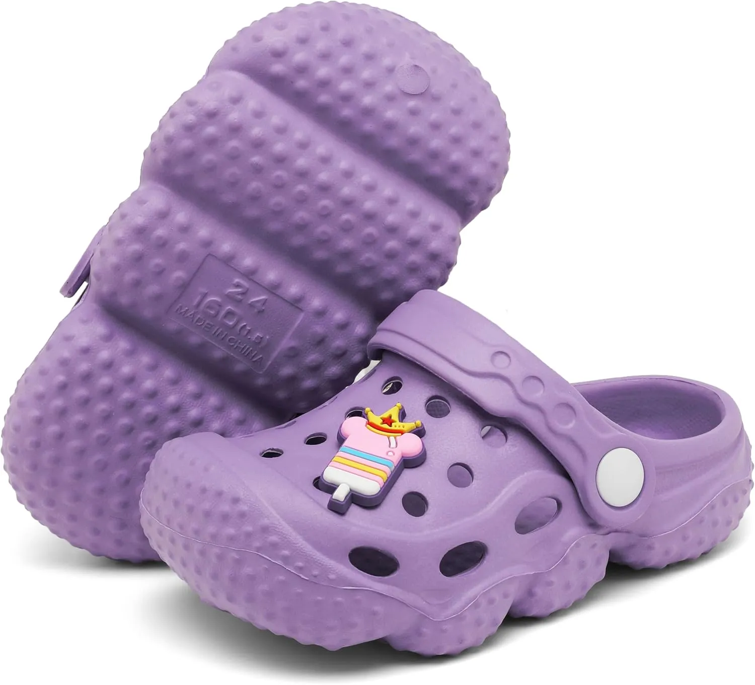 ChayChax Kid's Garden Clogs Cute Slides Sandals Toddlers Beach Pool Shower Shoes with Non-Slip Sole
