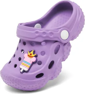 ChayChax Kid's Garden Clogs Cute Slides Sandals Toddlers Beach Pool Shower Shoes with Non-Slip Sole
