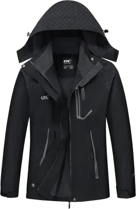 Diamond Candy Women's Waterproof Rain Jacket with Hood Lightweight Outdoors Raincoat
