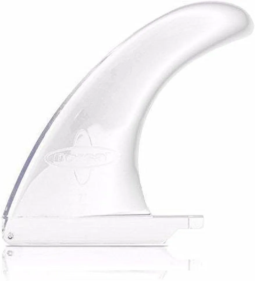 DORSAL Signature Surf SUP Single Center Fin for Longboard Surfboard Clear Polycarbonate