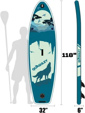 ECHU-Inflatable Stand Up Paddle Boards with Premium SUP Accessories & Backpack, Leash, Paddle, Hand Pump,Non-Slip Comfort Deck for Youth & Adults