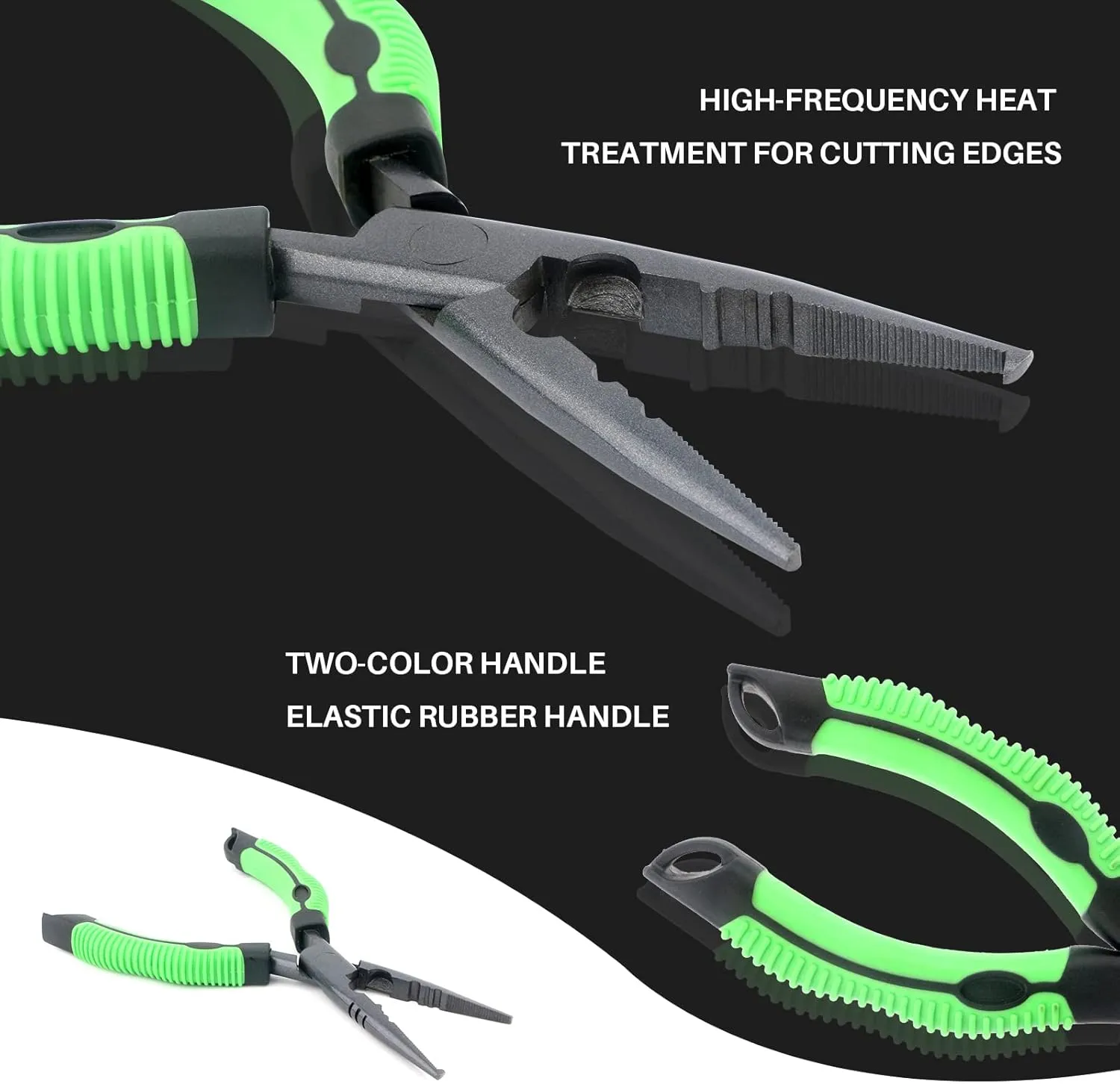 Hikary Long Nose Fishing Pliers, Stainless Steel Hook Remover Braid Cutter Rustproof Multi-Tool Fishing Gripper for Freshwater Saltwater