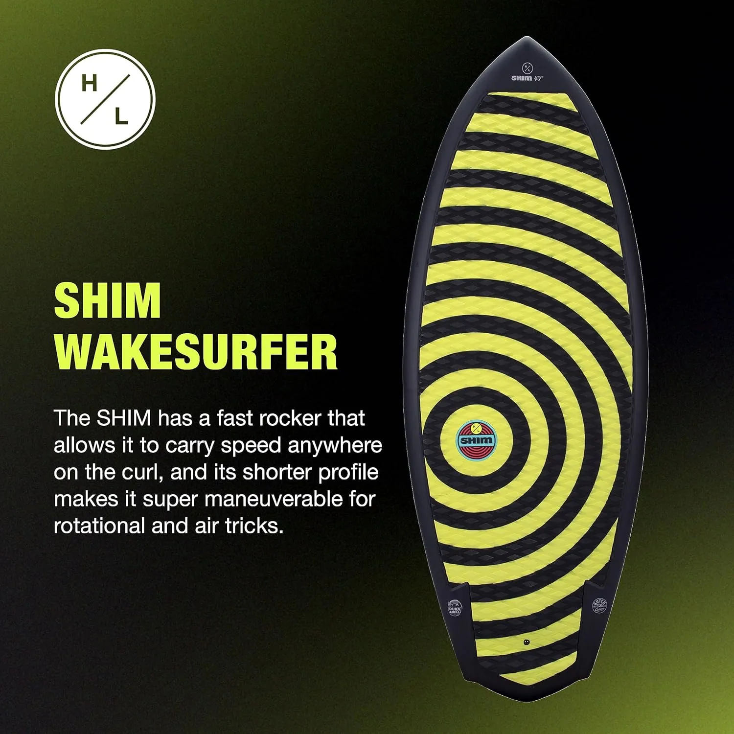 Hyperlite Shim Wakesurfer 2023 - Skim and Surf Style Characteristics - Perfect for Intermediate to Advanced Riders