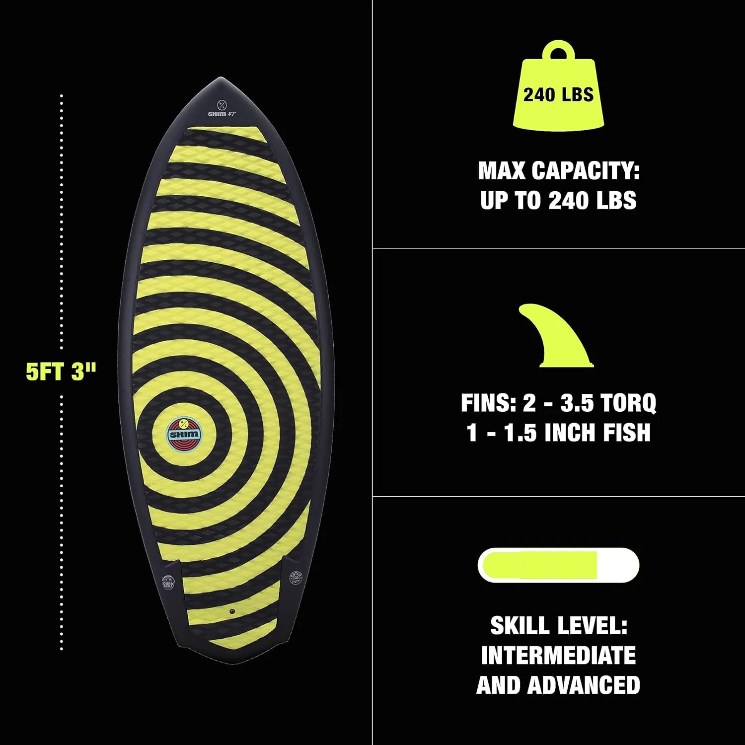 Hyperlite Shim Wakesurfer 2023 - Skim and Surf Style Characteristics - Perfect for Intermediate to Advanced Riders