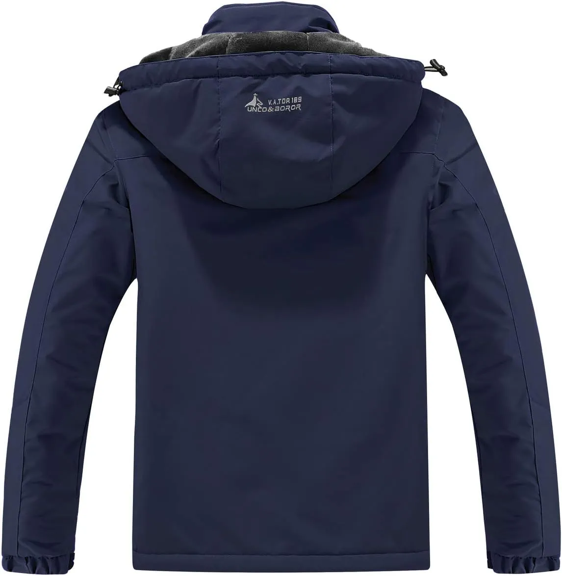 Men's Ski Jacket Warm Winter Snow Coat Waterproof Mountain Windbreaker Snowboarding Jacket Hooded for Hiking Traval