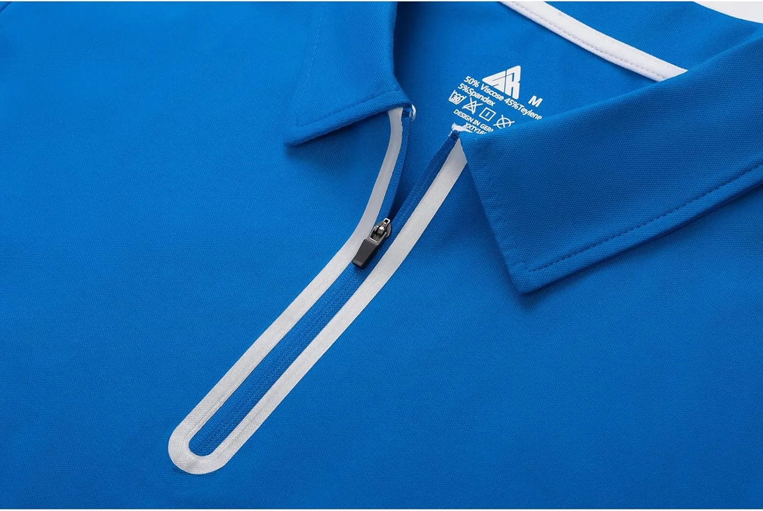 Men's Zipper Polo Shirt Short Sleeve Moisture Wicking Casual Golf Polo Shirt Quarter Zip Tops