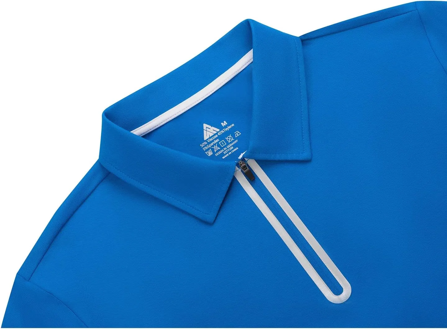 Men's Zipper Polo Shirt Short Sleeve Moisture Wicking Casual Golf Polo Shirt Quarter Zip Tops