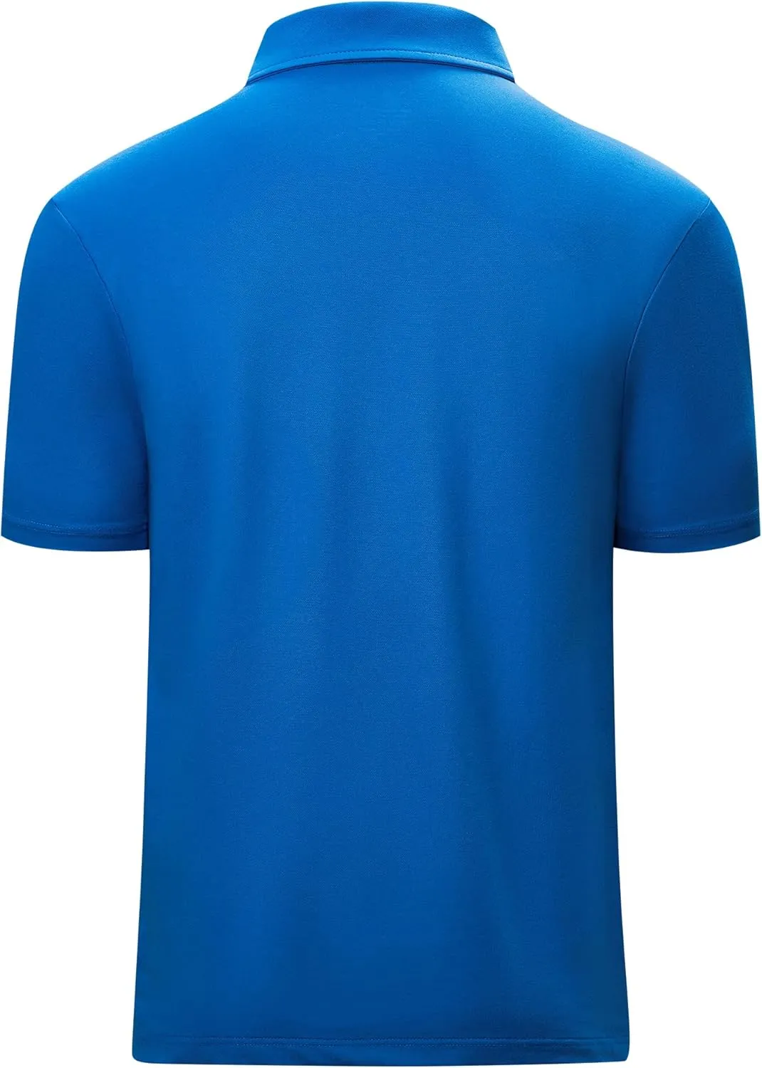 Men's Zipper Polo Shirt Short Sleeve Moisture Wicking Casual Golf Polo Shirt Quarter Zip Tops