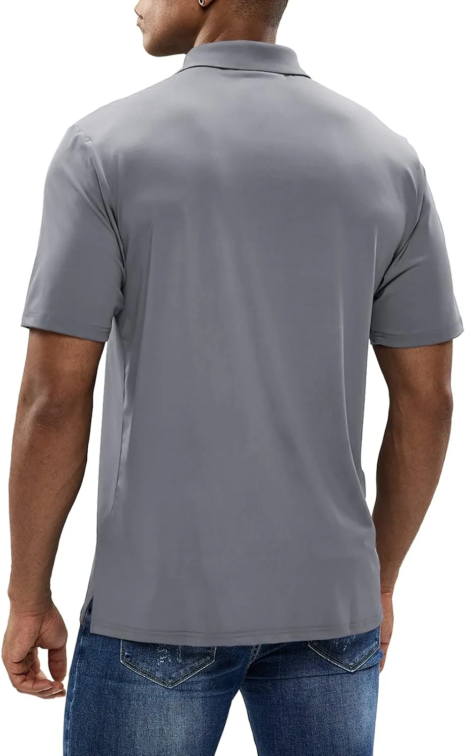 MIER Men's Golf Polo Shirt Short Sleeve Sun Protection Outdoor Sport Shirts Quick Dry