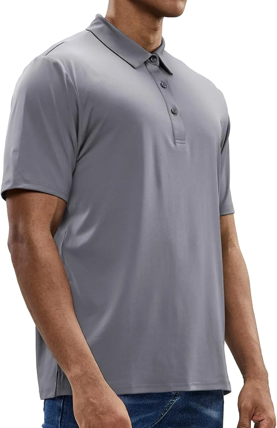 MIER Men's Golf Polo Shirt Short Sleeve Sun Protection Outdoor Sport Shirts Quick Dry