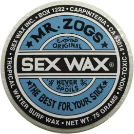 Mr Zogs Original Sexwax - Tropical Water Temperature Coconut Scented Surfboard Wax (2.64 Ounce) For Surfboard Deck Protection