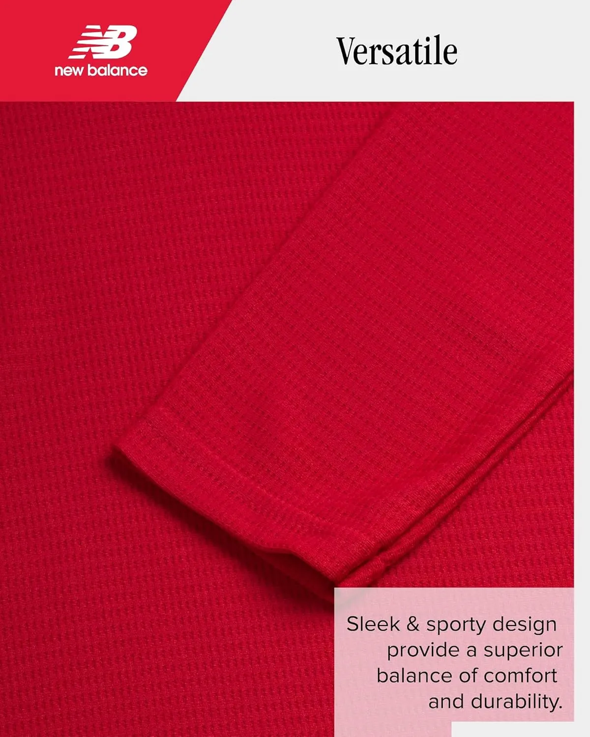 New Balance Boys' Long Sleeve Shirt - Athletic Performance Thermal Base Layer Waffle Knit T-Shirt for Boys (Sizes: 8-20)