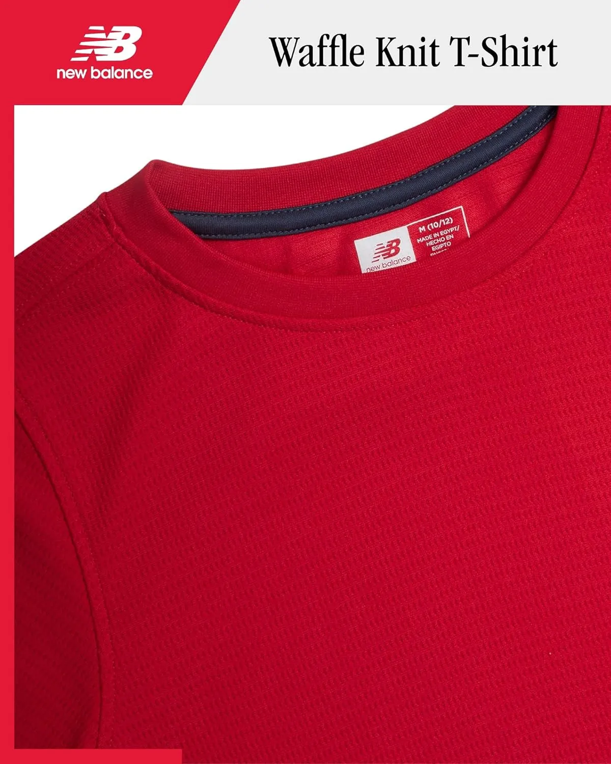 New Balance Boys' Long Sleeve Shirt - Athletic Performance Thermal Base Layer Waffle Knit T-Shirt for Boys (Sizes: 8-20)