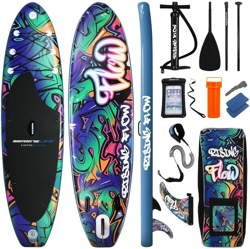 SereneLife Stand-Up Inflatable Paddle Water Fin  for SereneLife Rising Flow Inflatable SUP Stand-Up Paddle Boards, Compatible with Thunder Wave Model SLSUPB636, Universal Paddle Fin for Water Sports