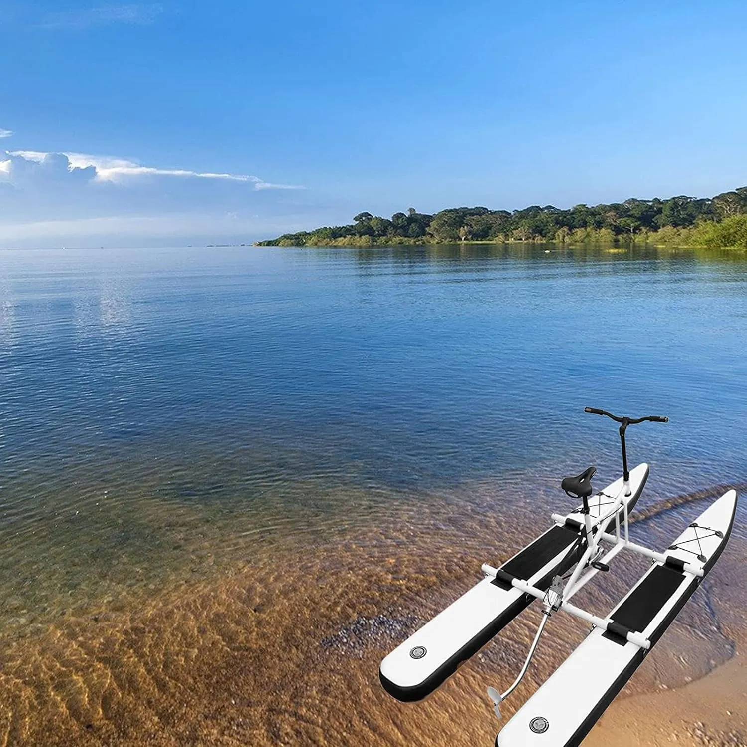 SUP Water Bike, Water Bike Inflatable Kayak Bikeboat for Lake, Water Bikes with Paddle Board Waterbike for Lake Pedal Bicycle Boat