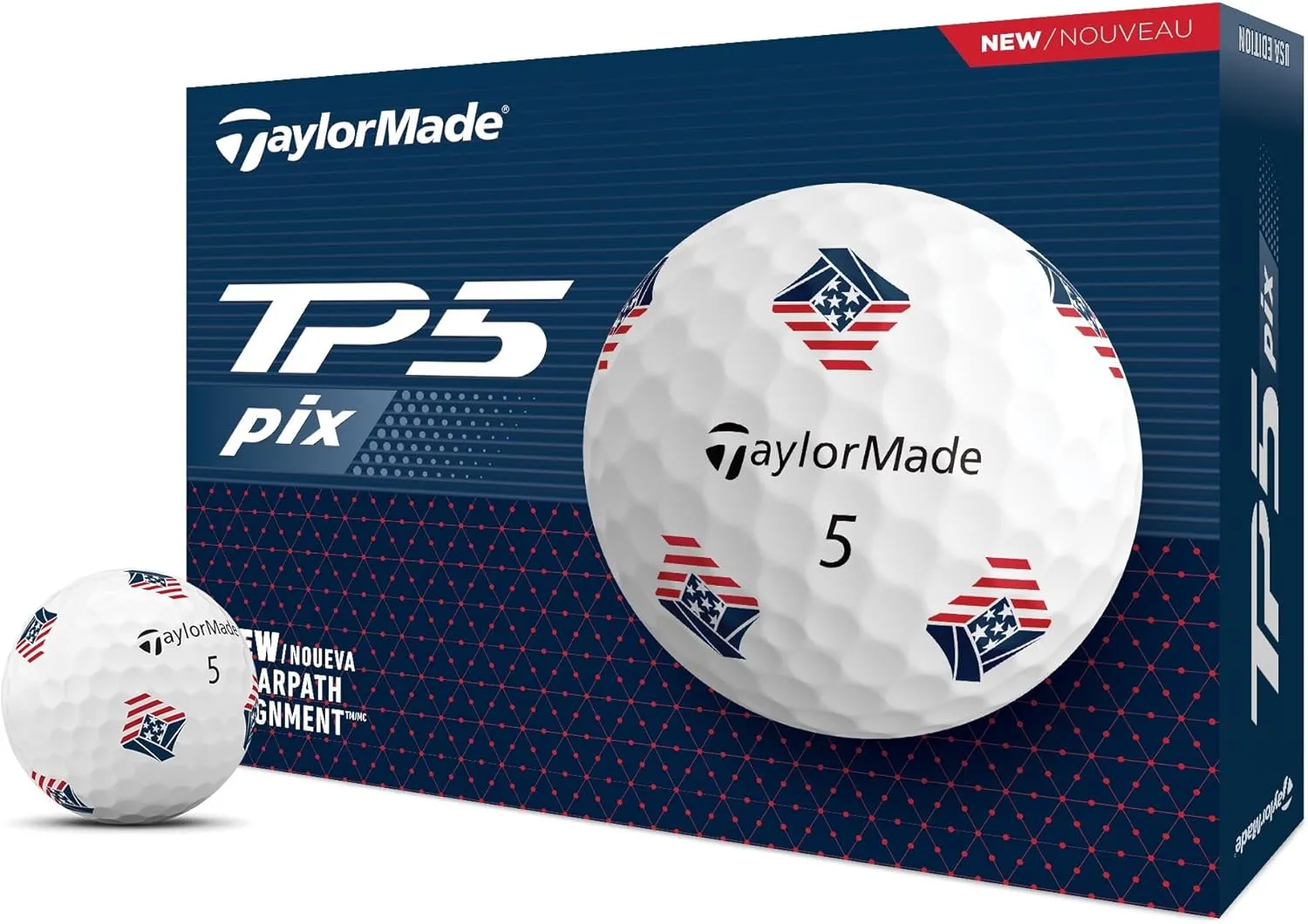 TaylorMade Golf 2024 TP5 PIX3.0 USA Dozen Balls