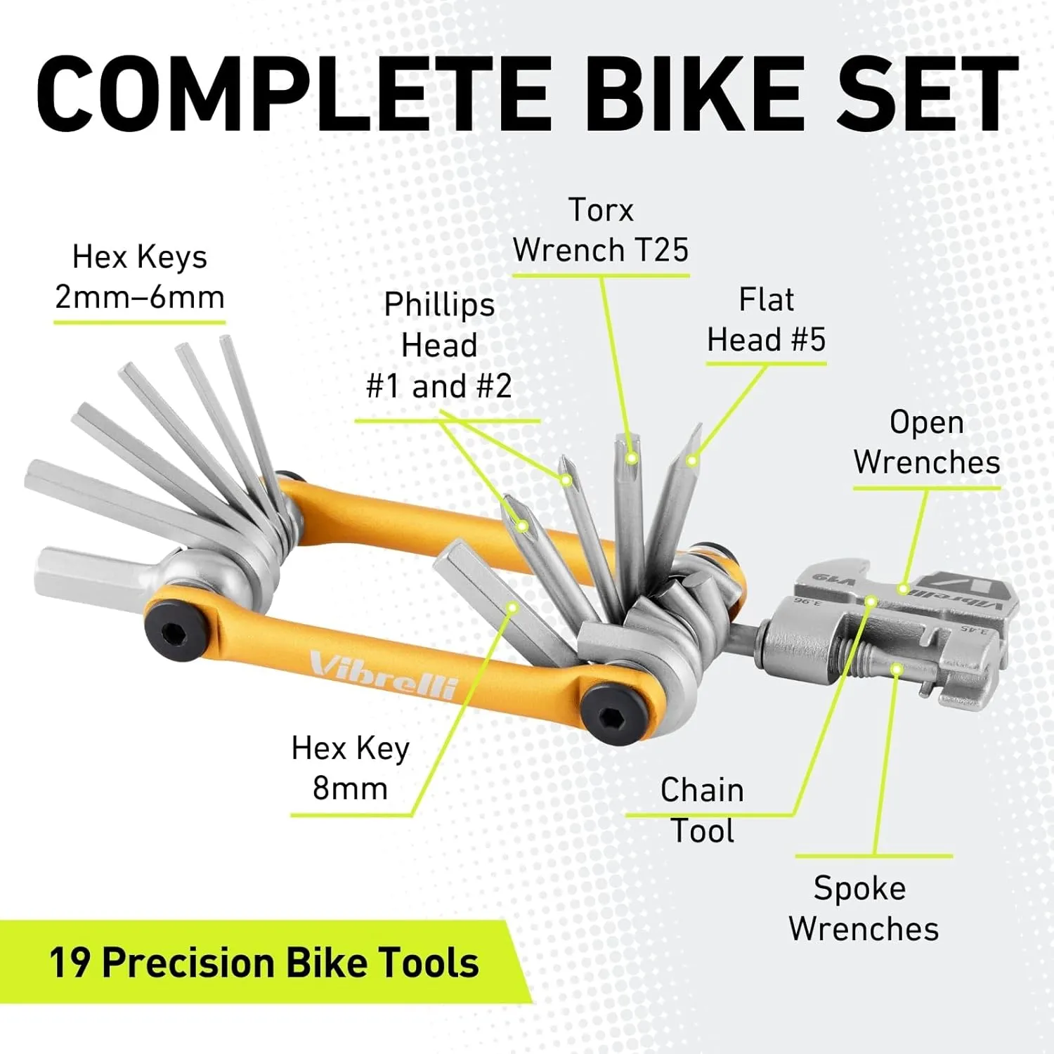 Vibrelli Bike Multi Tool V19 - With Carry Case - Performance Bicycle Multitool