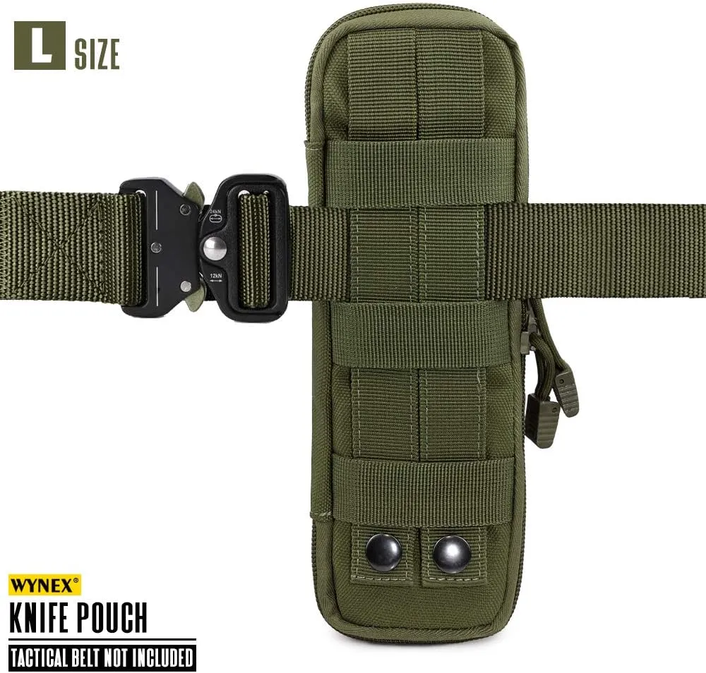 WYNEX Tactical Small Molle Pouch Nylon Knife Sheath Flashlight Holder Multi Tool Pouch Mini Ifak for Belt Epipens Carrying Case Molle Attachment Gear