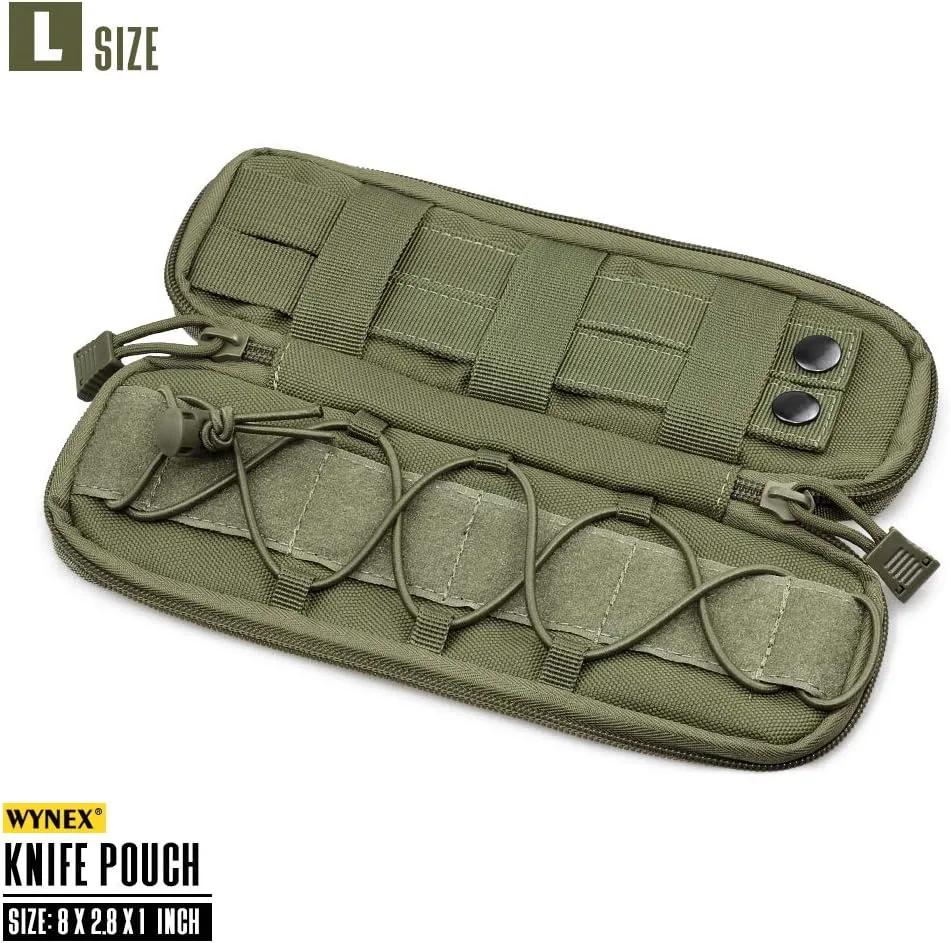 WYNEX Tactical Small Molle Pouch Nylon Knife Sheath Flashlight Holder Multi Tool Pouch Mini Ifak for Belt Epipens Carrying Case Molle Attachment Gear